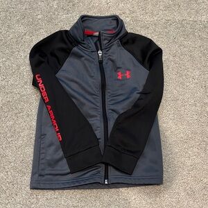 Under Armour Black and Gray Jacket with Red Accents